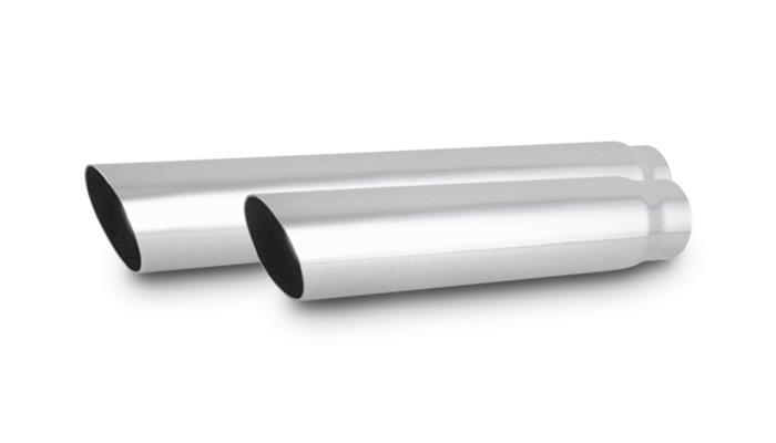 Vibrant Performance 4" Round Stainless Steel Tip (Single Wall, Angle Cut)