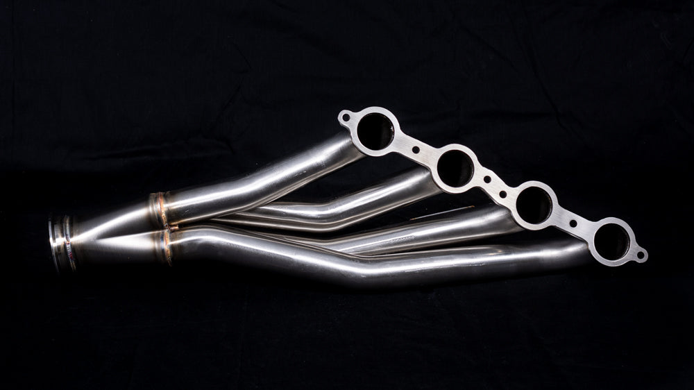 Sikky GM A-Body LS Swap Headers Stainless Steel Long Tube 1 7/8" Primaries with 3" Merge Collector and Complete V-band Clamp Assembly (Gaskets and Hardware Included)