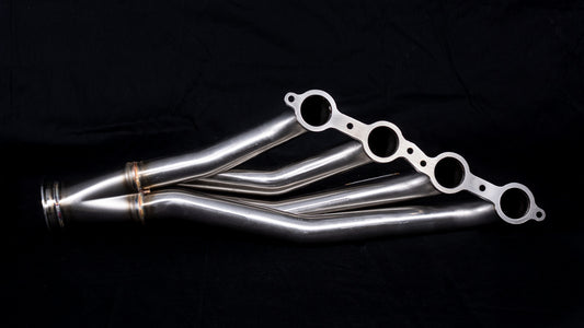 Sikky GM A-Body LS Swap Headers Stainless Steel Long Tube 1 7/8" Primaries with 3" Merge Collector and Complete V-band Clamp Assembly (Gaskets and Hardware Included)