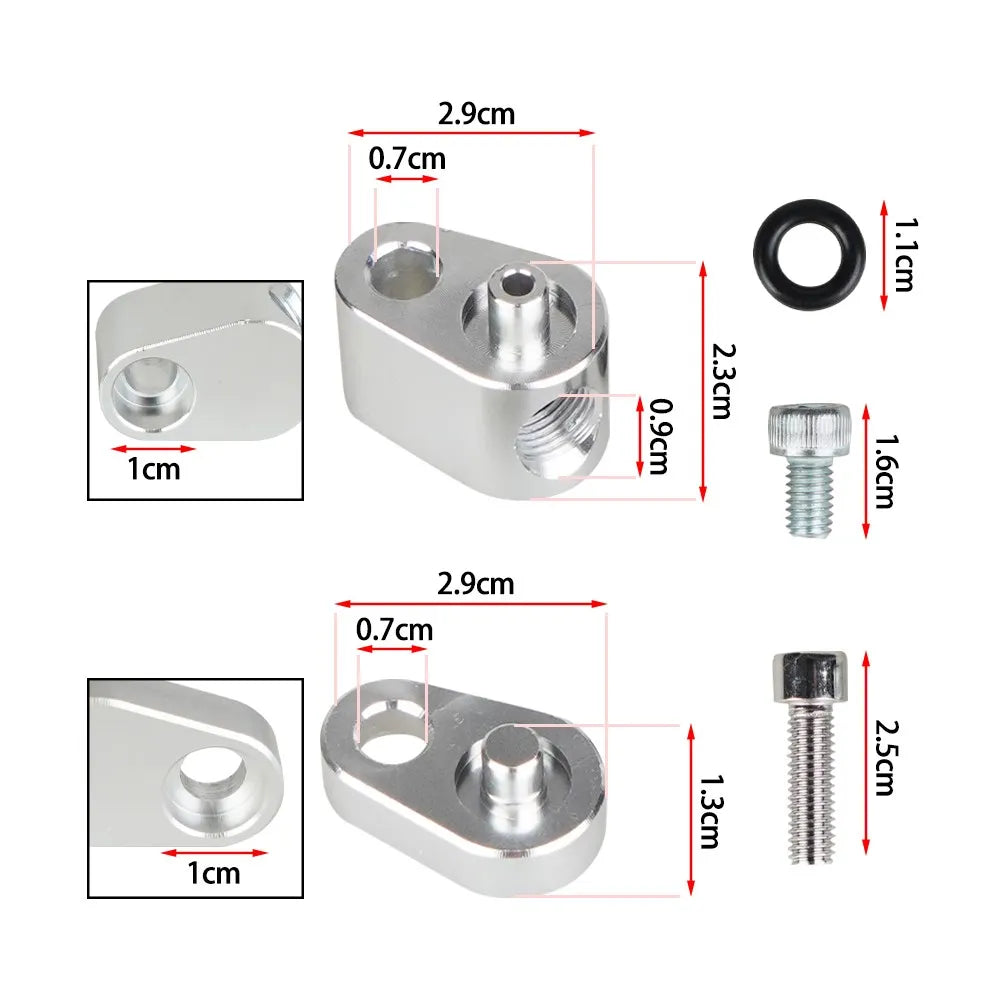 Aluminum Coolant Steam Port Crossover Throttle Body Bypass Hose Kit For GM Series Engines LS1 LSX LM7 LR4 LQ4 LS6
