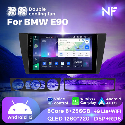 2K Android 13 Car Stereo with CarPlay & Navigation – BMW 3 Series E90/E91/E92/E93 (2005–2013)