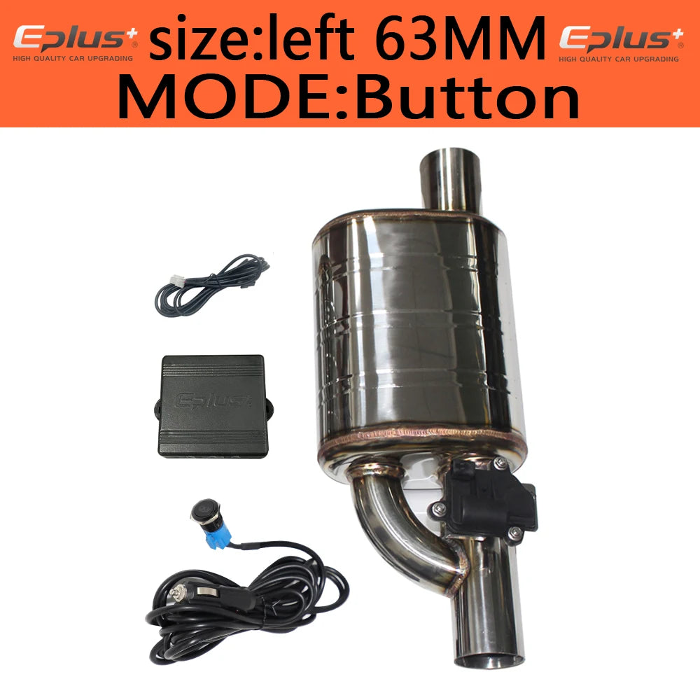 Universal Electric Exhaust Cutout Valve Kit – Adjustable Stainless Steel Silencer 51mm / 63mm / 70mm / 76mm