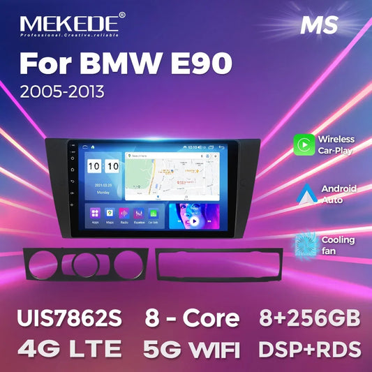 Android Car Stereo with GPS & CarPlay – For BMW 3 Series E90/E91/E92/E93 (2005–2013)