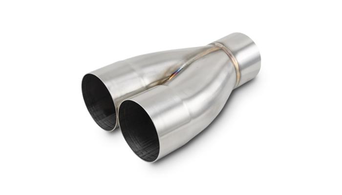 Vibrant Performance 2-1" Merge Collector, 3" Inlet x 3" Outlet, 9.00" Overall Length