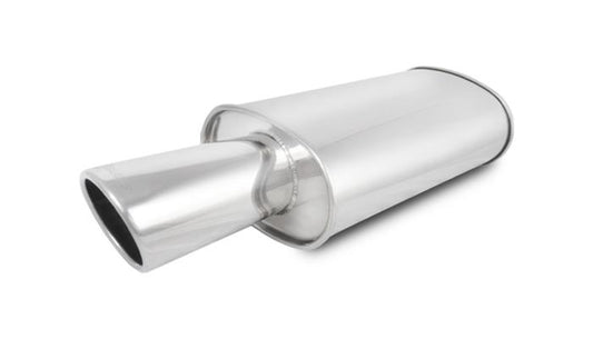 Vibrant Performance STREETPOWER Oval Muffler w/ 4" Round Angle Cut Tip (3" inlet)