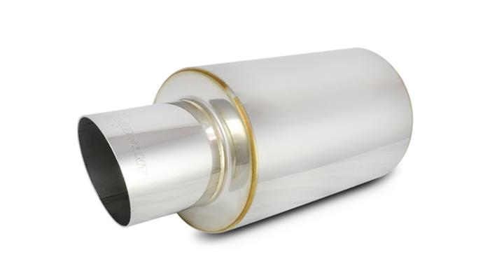Vibrant Performance TPV Universal Mufflers, 4" Round Angle Cut Tip (3" inlet - 17" long)