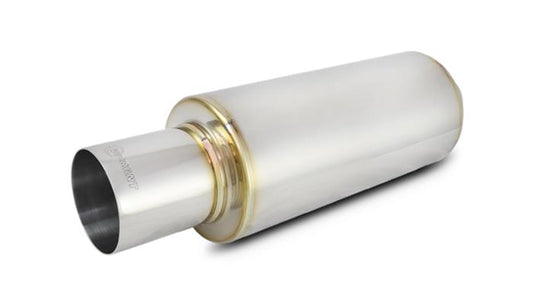 Vibrant Performance TPV Universal Muffler, 4" Round Straight Cut Tip (3" inlet - 17" long)