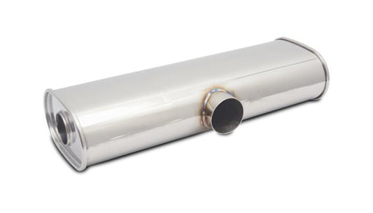 Vibrant Performance Transverse Oval Universal Muffler, 3.00" Single ID x 2.50" Dual ID