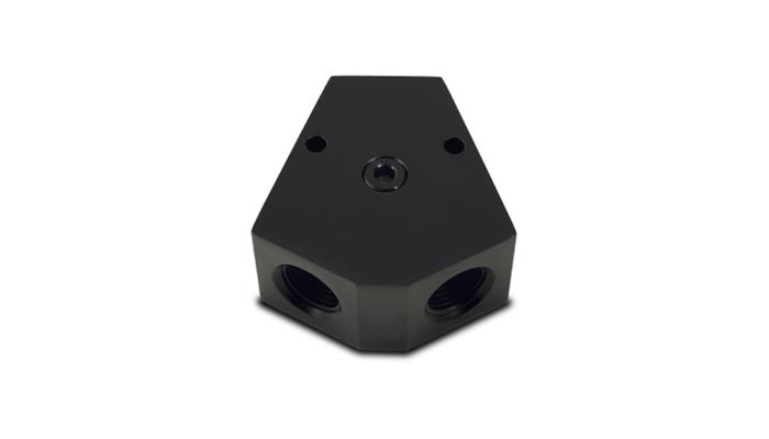 Vibrant Performance Y-Block Adapter with 1/8" NPT Port, S inchgle Size: 1/2" NPT, Dual Size: 1/2" NPT