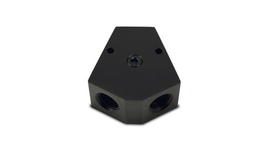 Vibrant Performance Y-Block Adapter with 1/8" NPT Port, S inchgle Size: 1/2" NPT, Dual Size: 1/2" NPT