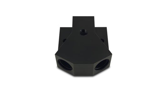 Vibrant Performance Y-Block Adapter with 1/8" NPT Port, S inchgle Size: -8 ORB, Dual Size: -8 ORB