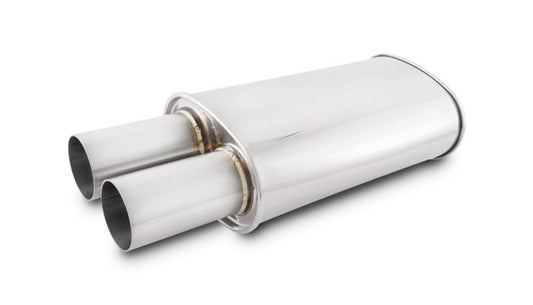 Vibrant Performance STREETPOWER Oval Muffler w/ 3.00" Round Straight Cut Tip (2.50" inlet)