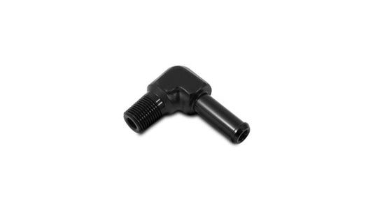 Vibrant Performance Male NPT to Hose Barb Adapter, 90 Degree; NPT Size: 1/4" Hose Size: 3/8"
