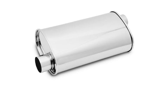 Vibrant Performance STREETPOWER Oval Muffler, 2.5" inlet/outlet (Offset-Offset)