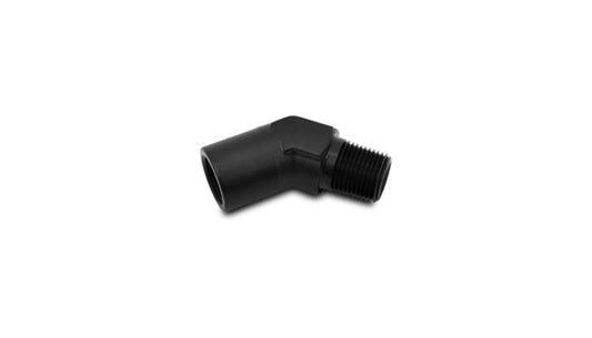 Vibrant Performance 45 Degree Female to Male Pipe Adapter Fitt inchg; Size: 1/4" NPT