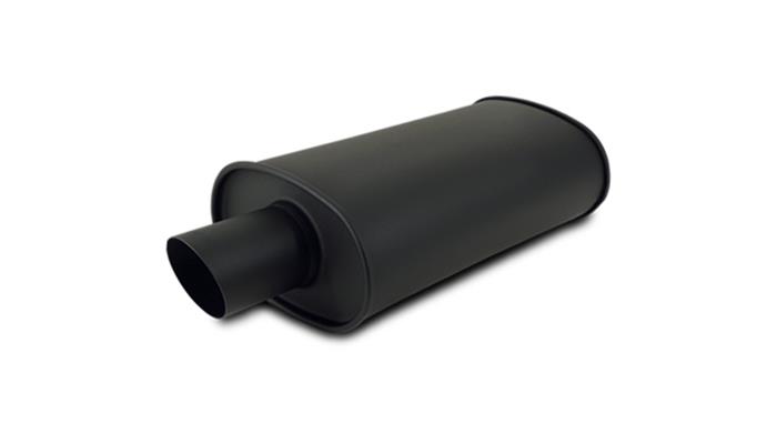 Vibrant Performance STREETPOWER FLAT BLACK Oval Muffler, Inlet 3.00" (76.2mm) Tip OD 3.00" (76.2mm)