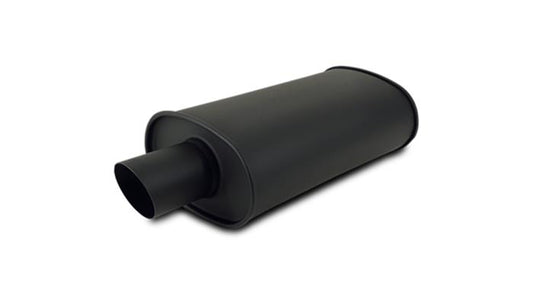 Vibrant Performance STREETPOWER FLAT BLACK Oval Muffler, Inlet 3.00" (76.2mm) Tip OD 3.00" (76.2mm)