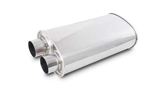 Vibrant Performance STREETPOWER Oval Muffler, 2.50" inlet/outlet (Same side)
