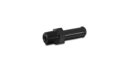 Vibrant Performance Male NPT to Hose Barb Straight Adapter Fitt inchg; NPT Size: 1/16"; Hose Size: 1/4"