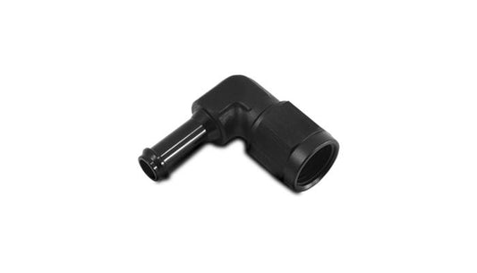 Vibrant Performance Female AN to Hose Barb 90 Degree Adapter, AN Size: -6; Barb Size: 5/16"