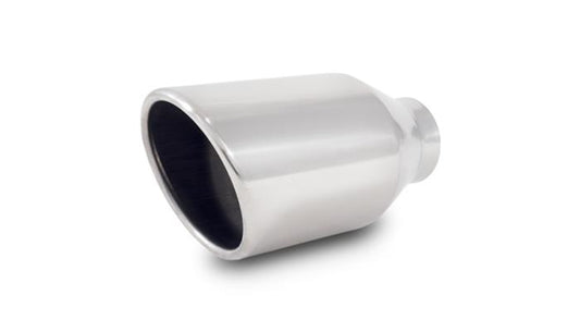 Vibrant Performance 4.00" Outlet Stainless Steel Tip (Double Wall, Angle Cut), 3.00" Inlet