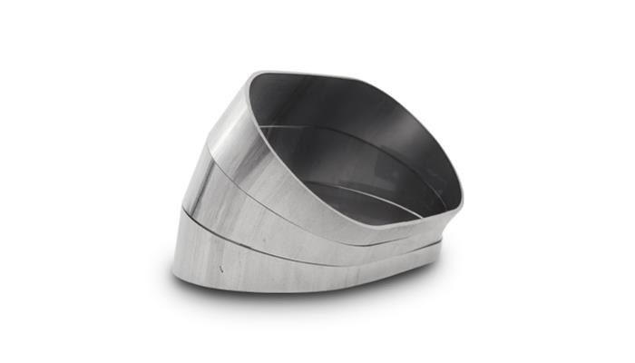Vibrant Performance 45" Degree Vertical Plane Oval Pie Cuts, Nominal Tube Size: 3"