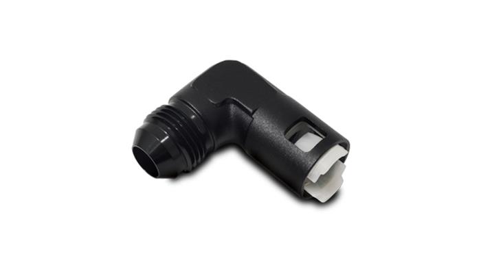 Vibrant Performance 90 Degree Male AN Quick Disconnect EFI Adapter, AN Size: -6; EFI L inche Size: 3/8"