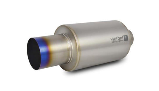 Vibrant Performance Muffler with Straight Cut Burnt Tip, 2.50" Inlet