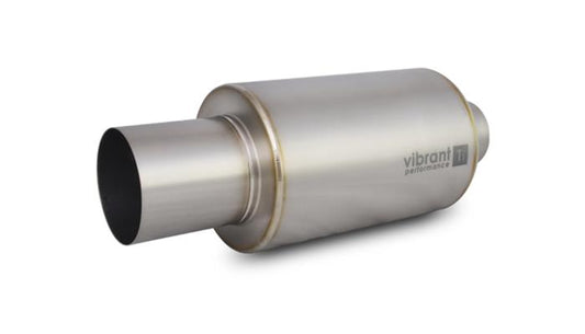 Vibrant Performance Muffler with Straight Cut Natural Tip, 2.50" Inlet