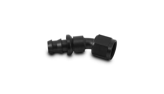 Vibrant Performance Push-On 30 Degree Hose End Elbow Fitt inchg; Size: -8AN