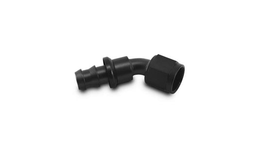 Vibrant Performance Push-On 45 Degree Hose End Elbow Fitt inchg; Size: -8AN