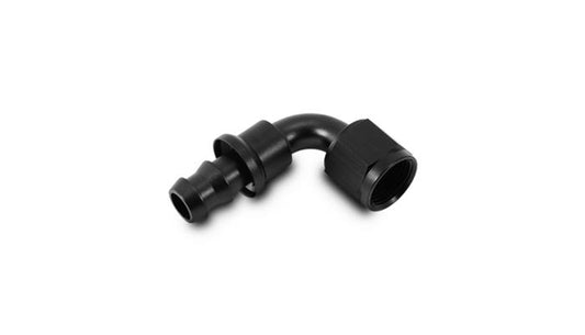 Vibrant Performance Push-On 90 Degree Hose End Elbow Fitt inchg; Size: -8AN