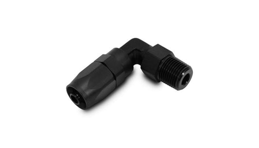 Vibrant Performance Male Hose End Fitt inchg, 90 Degree; Size: -8AN; Pipe Thread: 1/2" NPT