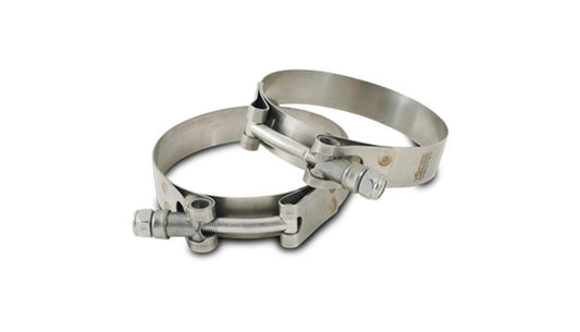 Vibrant Performance Stainless Steel T-Bolt Clamps (Pack of 2) - Clamp Range: 3.00-3.23"