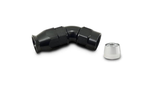Vibrant Performance 45 Degree High Flow Hose End Fitt inchg for PTFE L inched Hose, -8AN