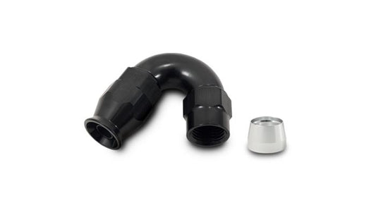 Vibrant Performance 150 Degree High Flow Hose End Fitt inchg for PTFE L inched Hose, -8AN