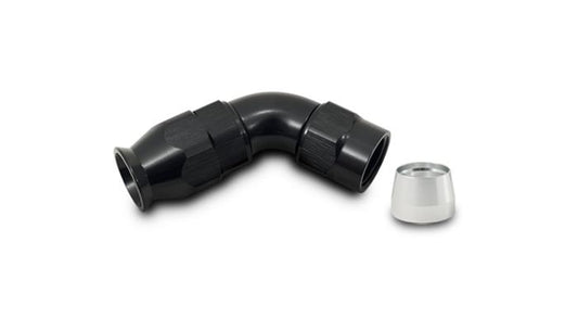 Vibrant Performance 60 Degree High Flow Hose End Fitt inchg for PTFE L inched Hose, -8AN